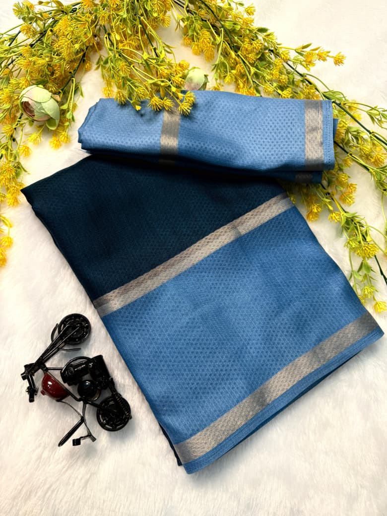Kayatri New SEMI SILK HEAVY SAREE AND SMOOTH CREAP SILK SAREE