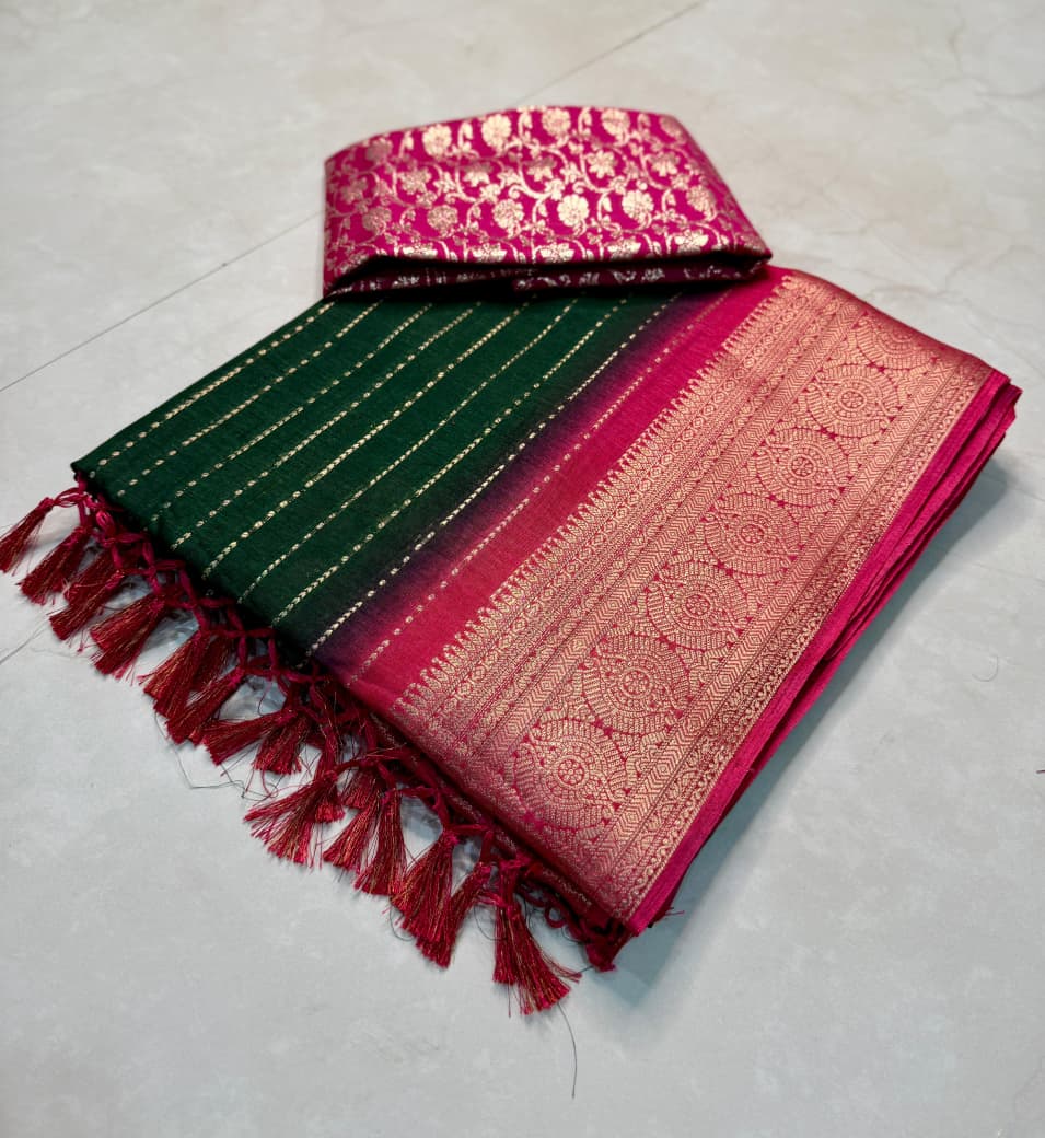 Kayatri New Pure dola silk with jari all over saree jequrd boder same as originall boder Saree