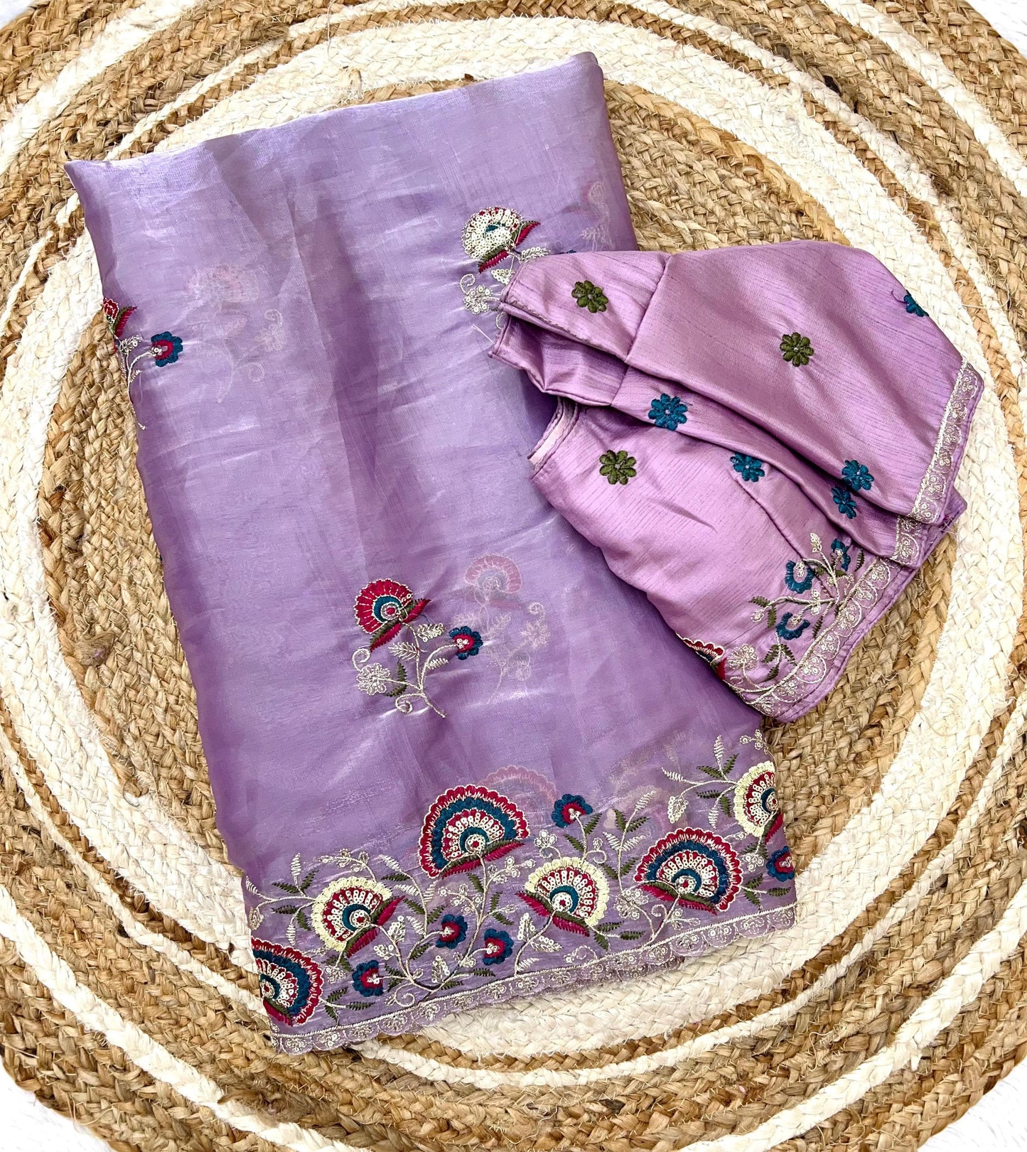 Kayatri New Shinning pure crystal silk Jimmy choo sarees with seqnce & zari n Flower malti embroidered all over saree