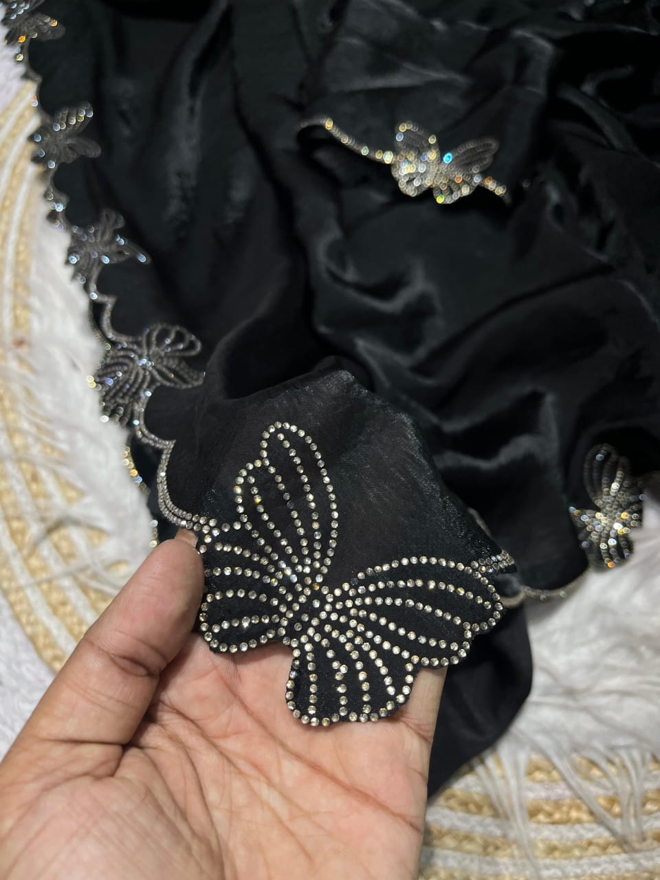 Kayatri New Fandy chiffon two ton Blooming With Beautiful jarkhan Work With Siroski Work