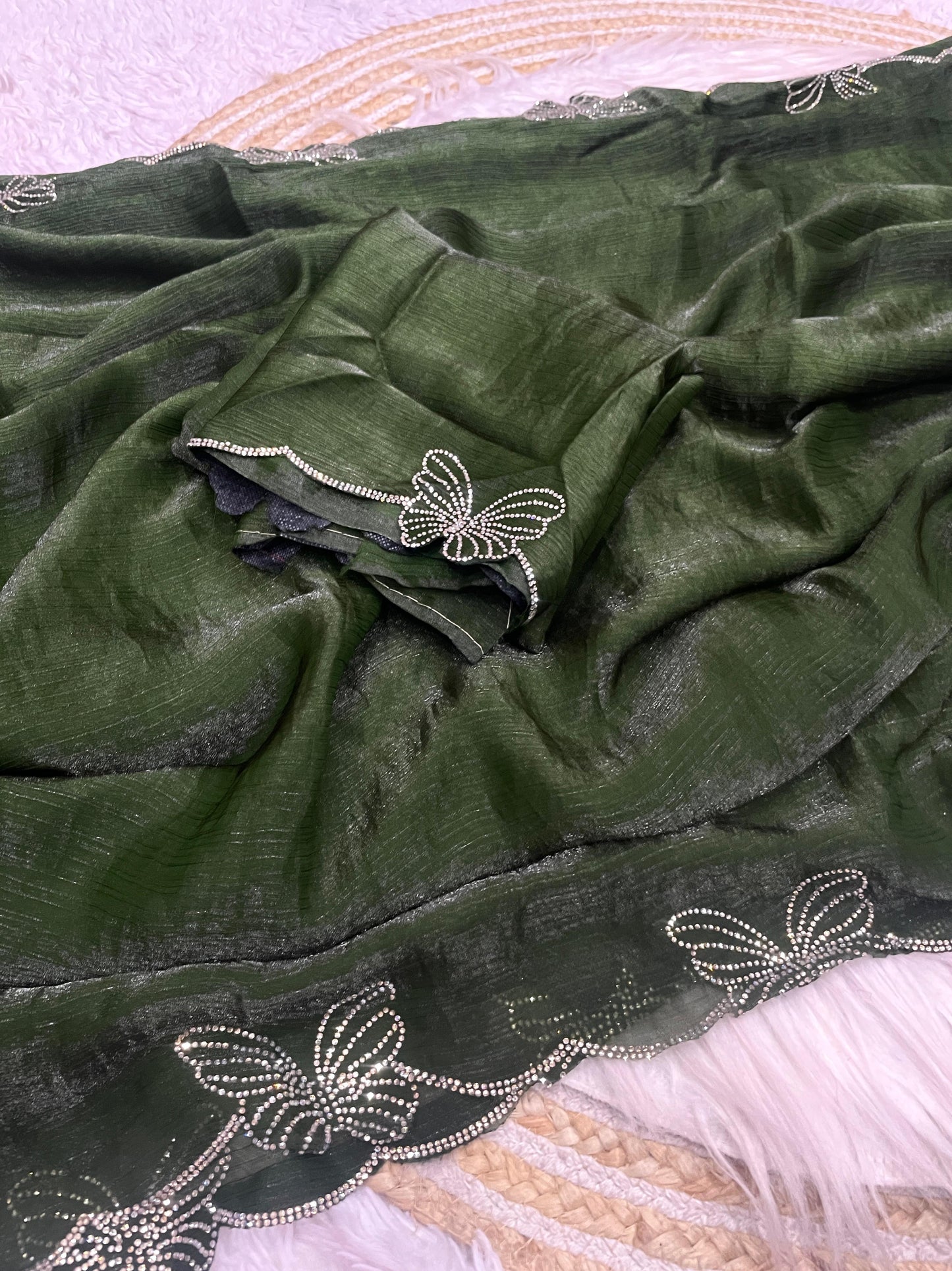 Kayatri New Fandy chiffon two ton Blooming With Beautiful jarkhan Work With Siroski Work