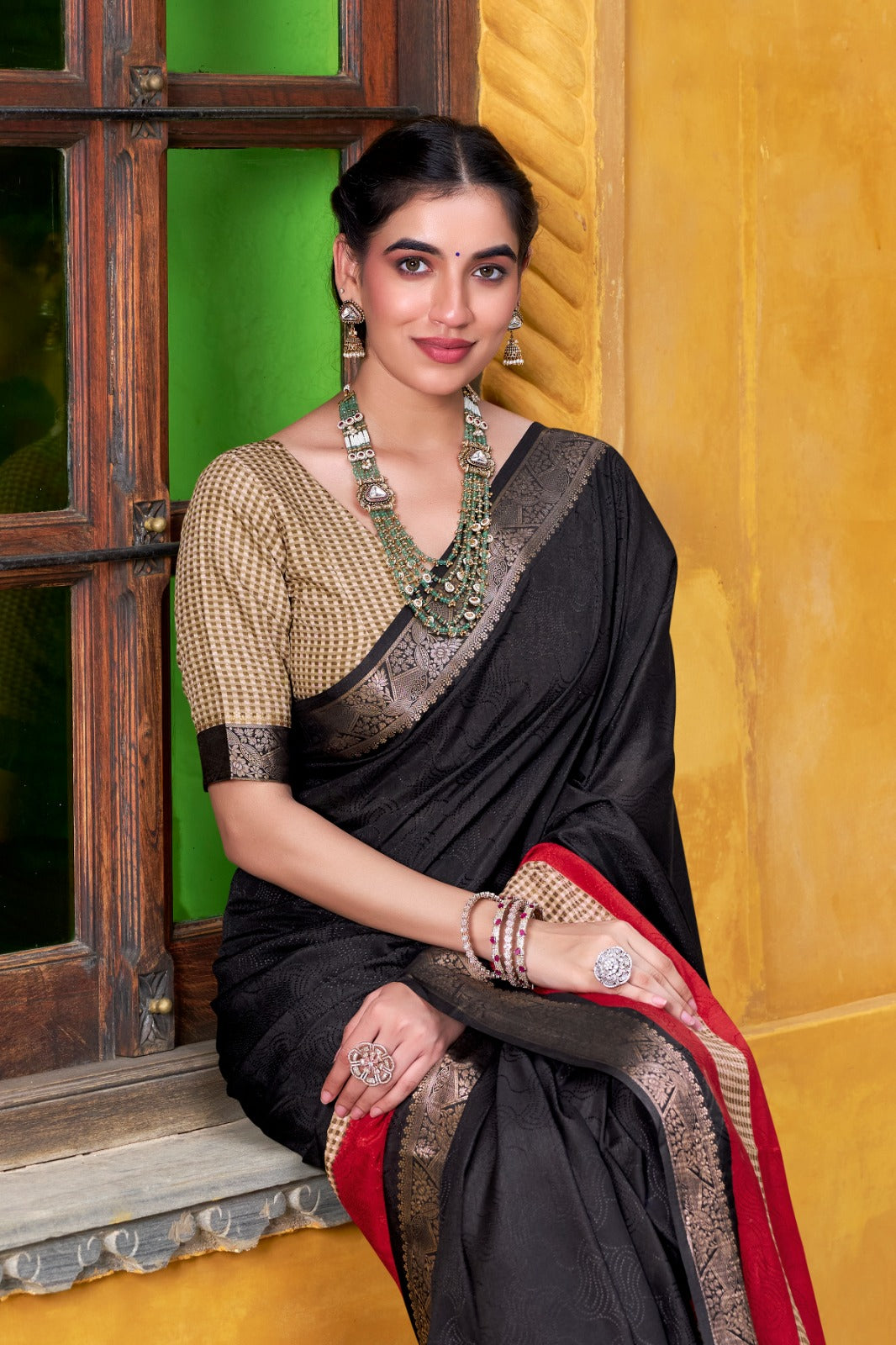 Kayatri New Soft cotton feel royal zari border pure Indian aesthetic wrapped in simplicity.