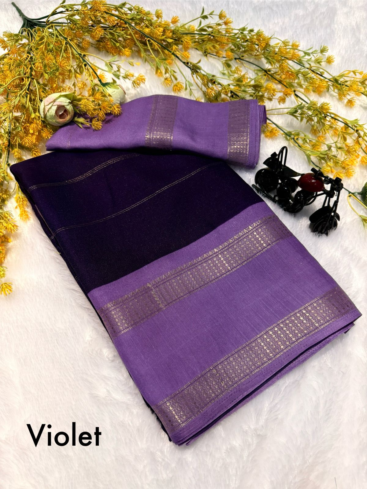 Kayatri New super marsh melon saree with all over
