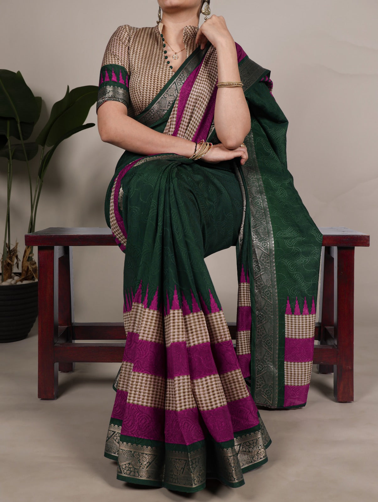 Kayatri New Soft cotton feel royal zari border pure Indian aesthetic wrapped in simplicity.