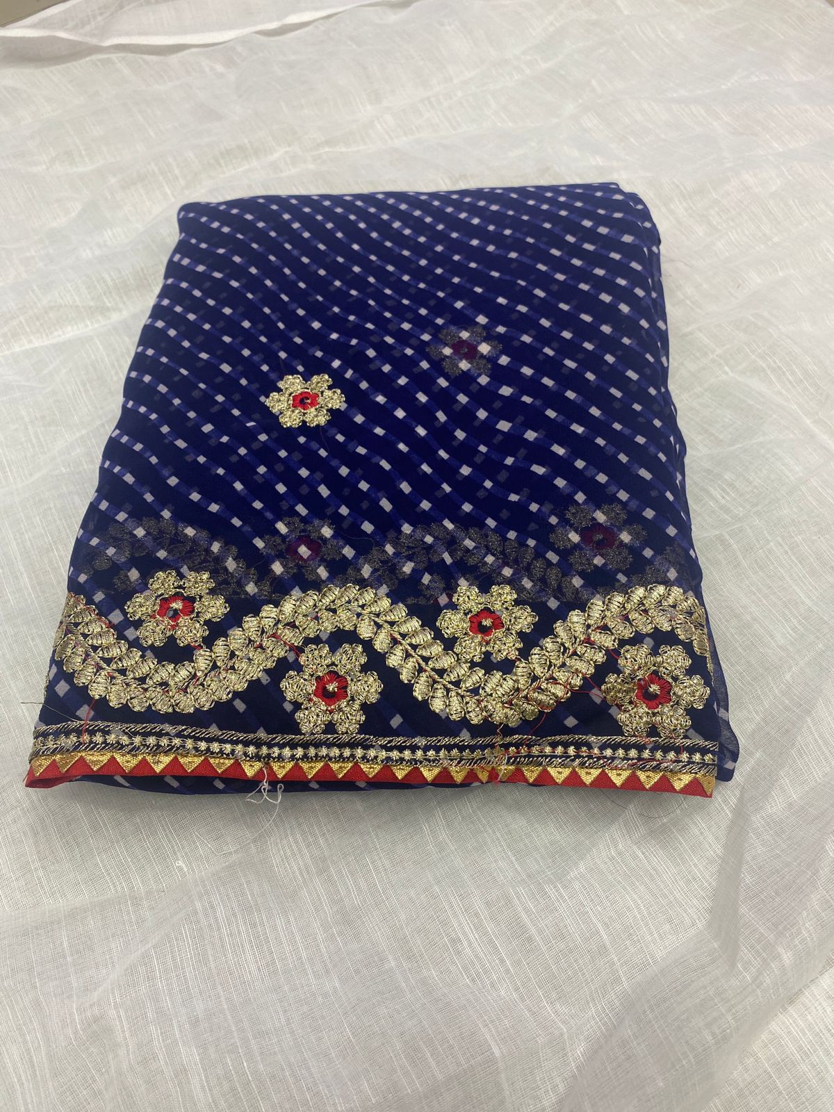 Kayatri New Gerogjat fabrics lehriya design C Palu jari work