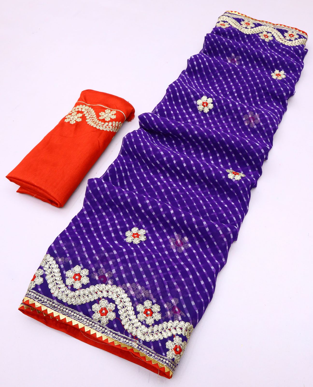 Kayatri New Gerogjat fabrics lehriya design C Palu jari work