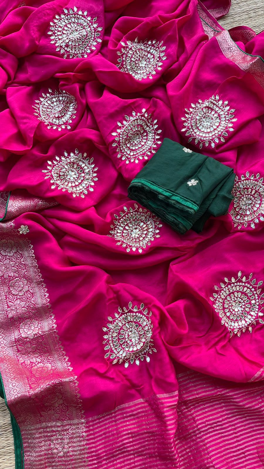 Kayatri New Fabric pure moonga silk saree with beautiful hand work