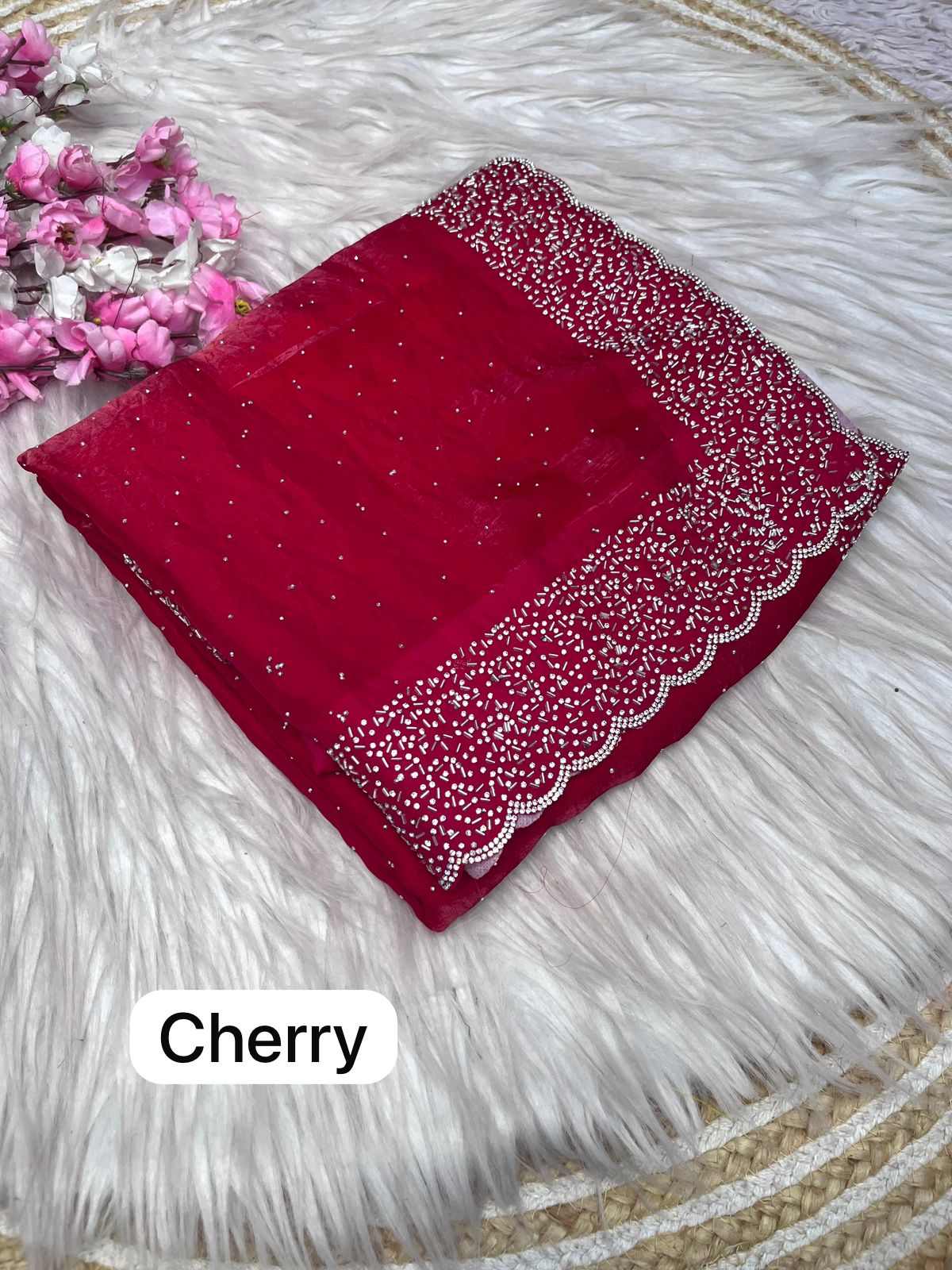 Kayatri New soft Silk Blooming With Beautiful jarkhan Work With Siroski Work Saree