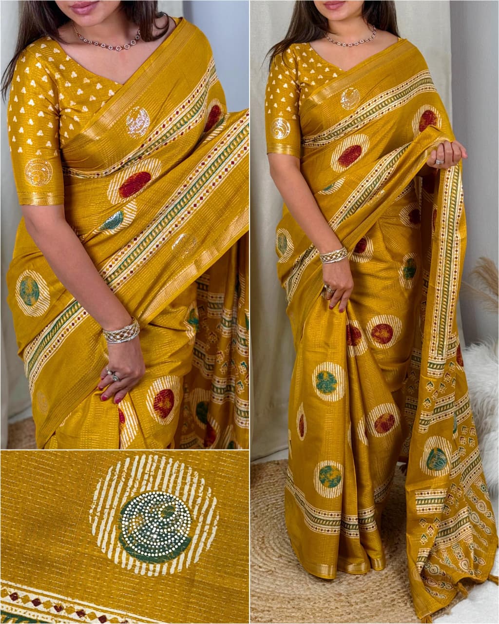 Kayatri New Simple yet elegant Make a statement with this printed sequins saree