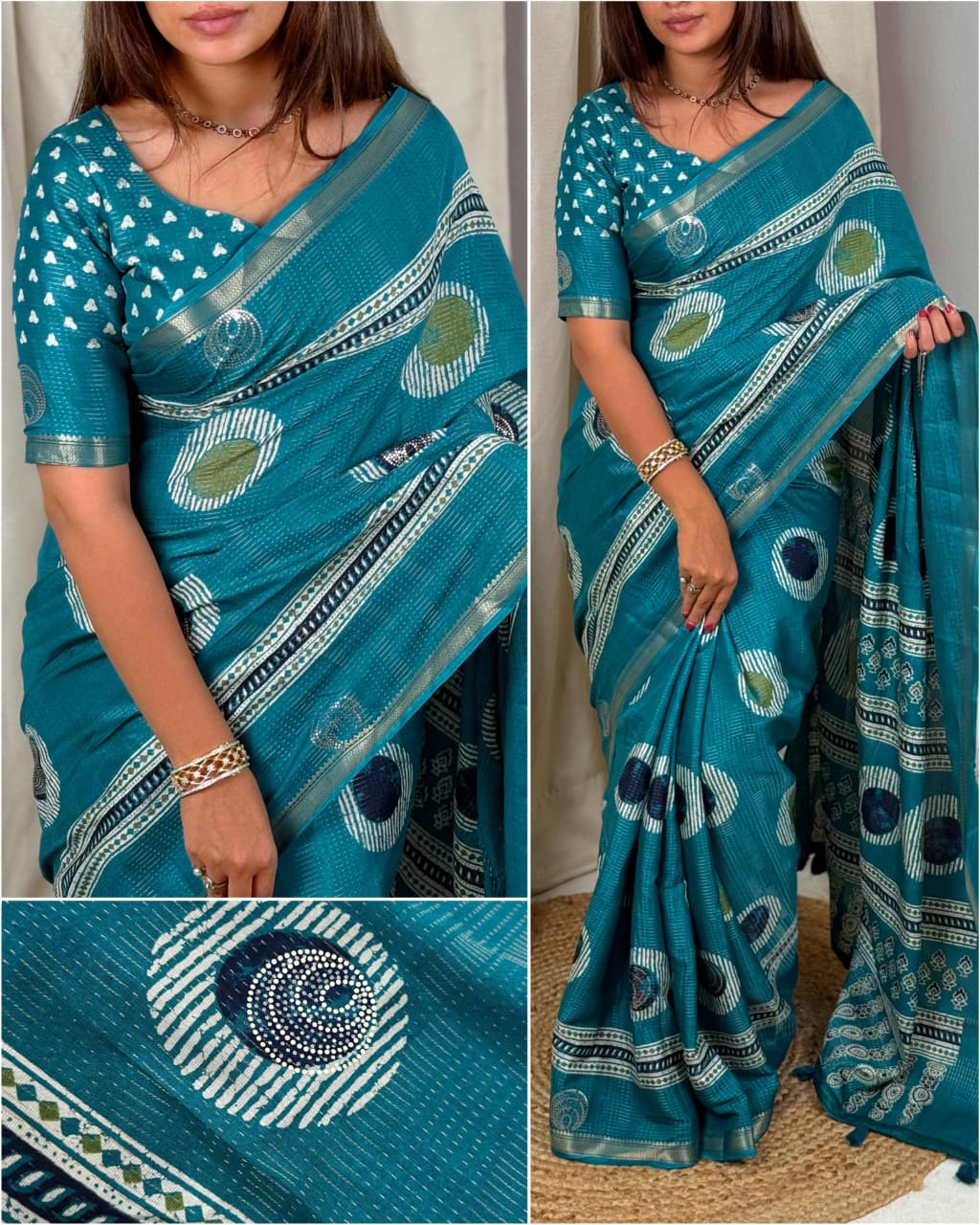 Kayatri New Simple yet elegant Make a statement with this printed sequins saree