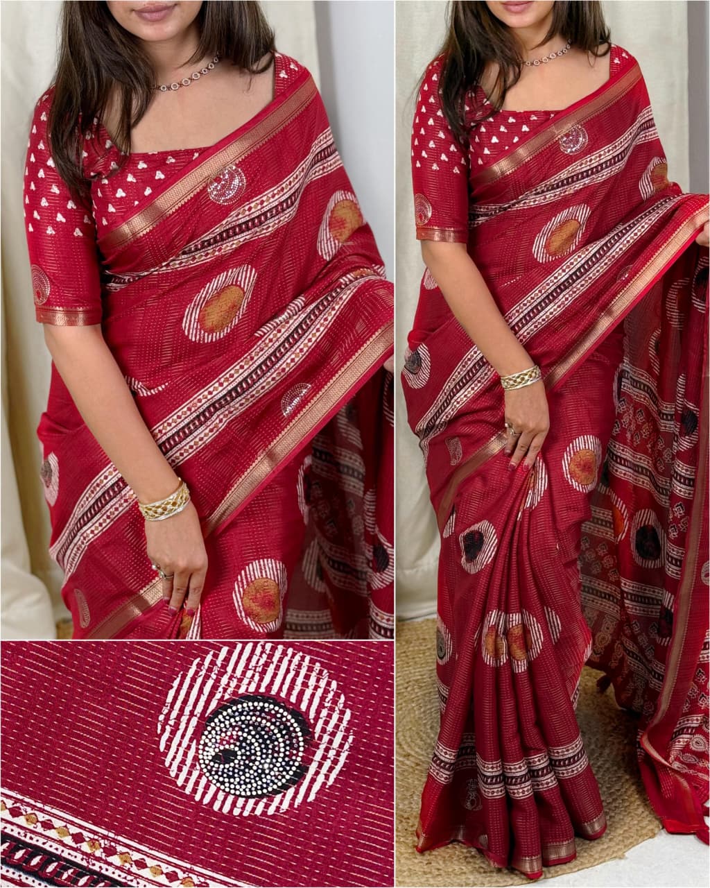 Kayatri New Simple yet elegant Make a statement with this printed sequins saree