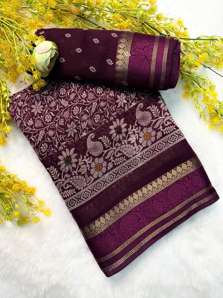 Kayatri New PREMIUM SOFT COTTON MATRIALS WITH PREMIUM FLOWER DESIGN Saree