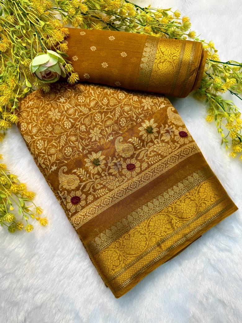 Kayatri New PREMIUM SOFT COTTON MATRIALS WITH PREMIUM FLOWER DESIGN Saree