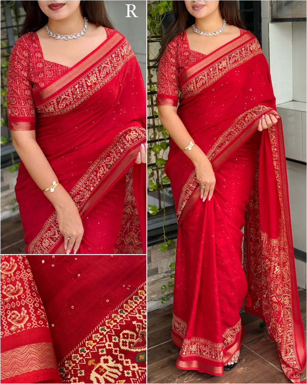 Kayatri New Premium Mul Cotton Saree with Ajrakh Prints & Stylish Border