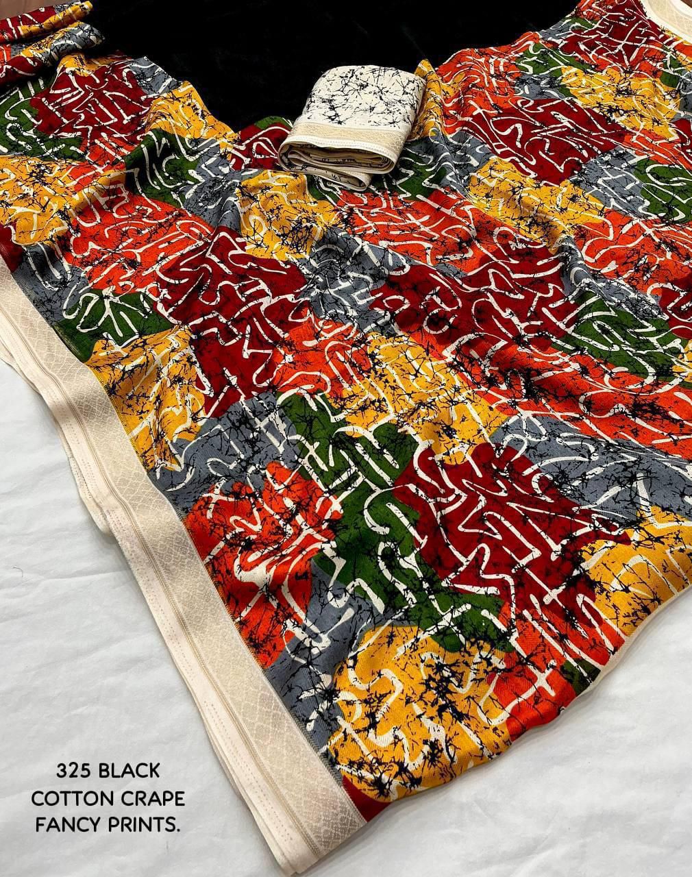 Kayatri New Fancy Black Pashmina Silk Saree with Zari Pattu Border & Contrast Blouse