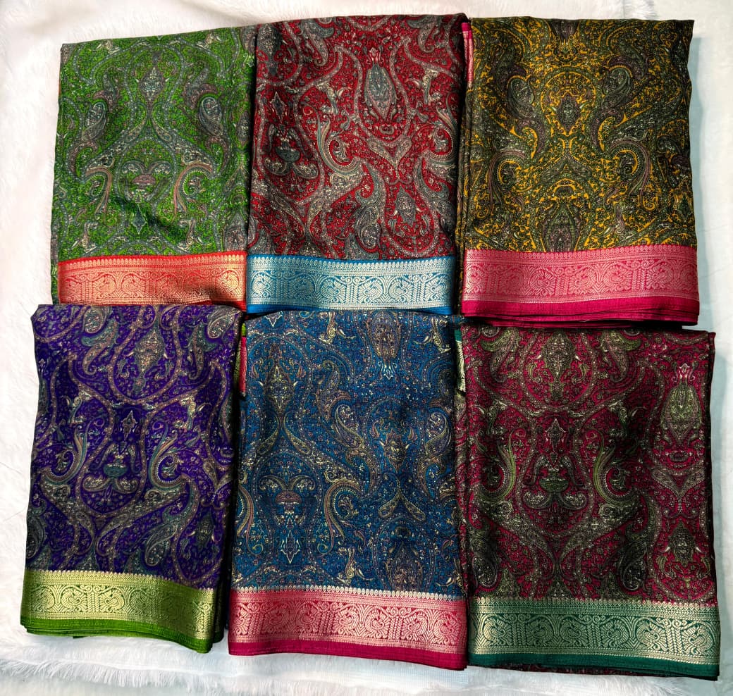 Kayatri New Elegant Black Dola Silk Saree with Pen Kalamkari Design & Hamsa Zari Border