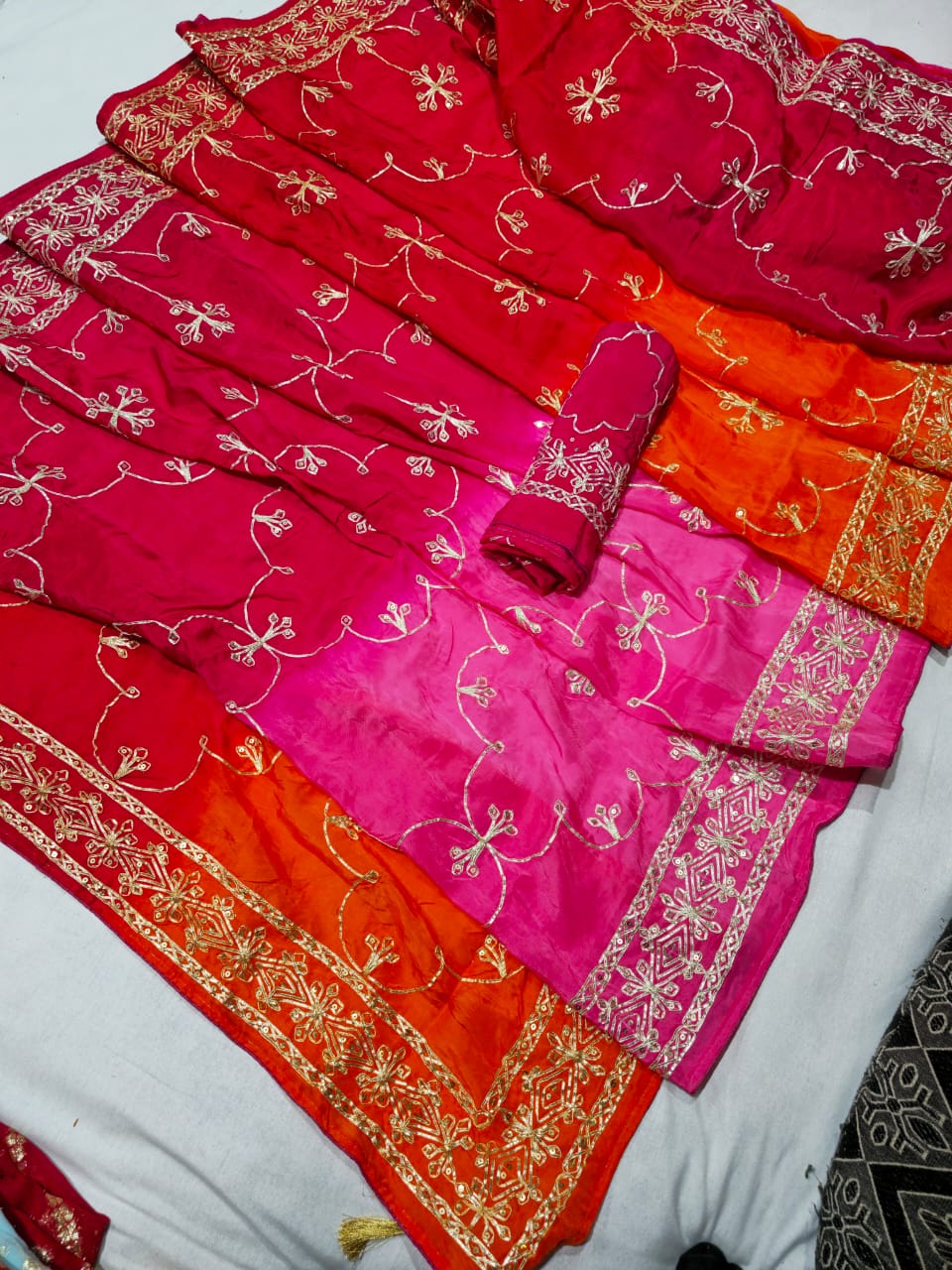 Kayatri New Premium Uppada Silk Saree with Rose Zari Weaving Ready to Dispatch