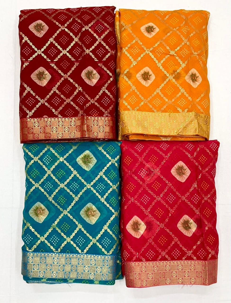 Kayatri New Classic Fancy Bandhani Saree with Designer Blouse