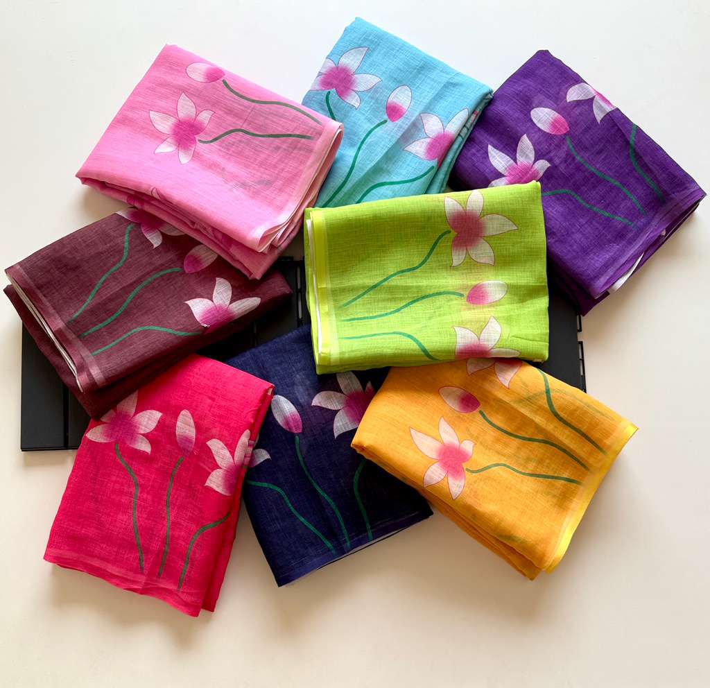 Kayatri New Soft Linen Designer Saree with Digital Print