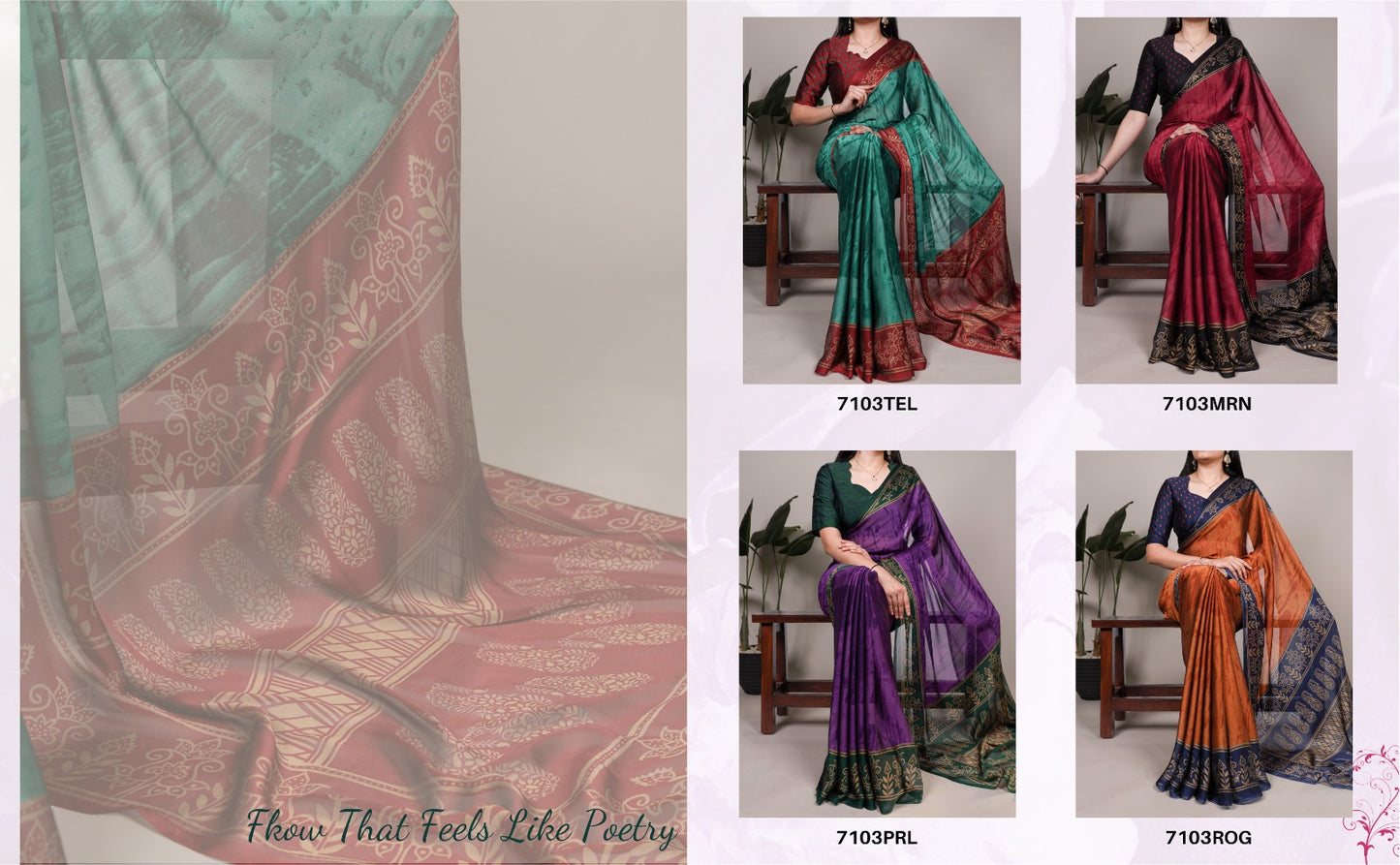 Kayatri New Stylish Rangoli Silk Saree with Classic Print Design