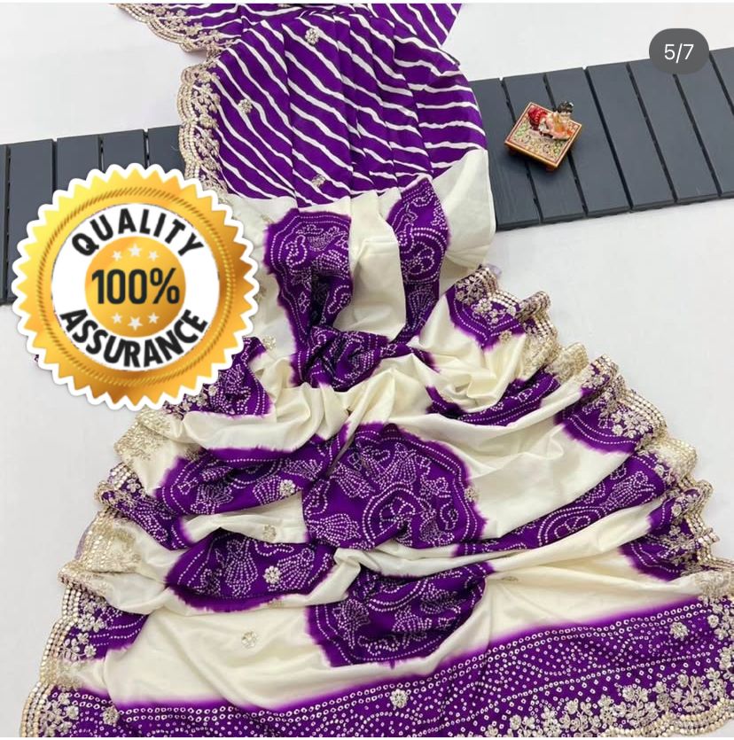 Kayatri New Premium Shiny Silk Saree with Full Foil Embroidery