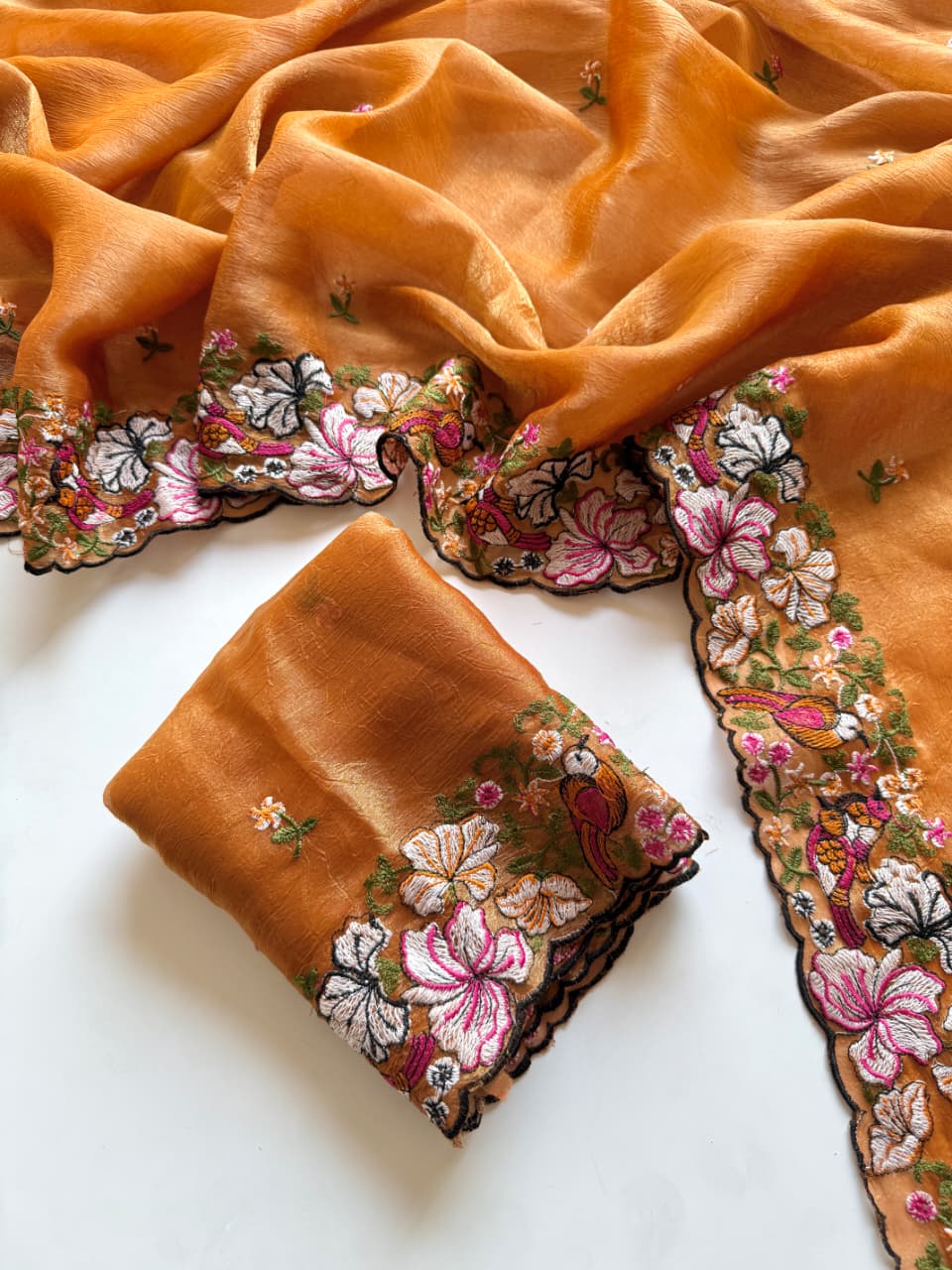 Kayatri New Designer Alexa Crush Saree with Heavy Embroidery Cutwork Border