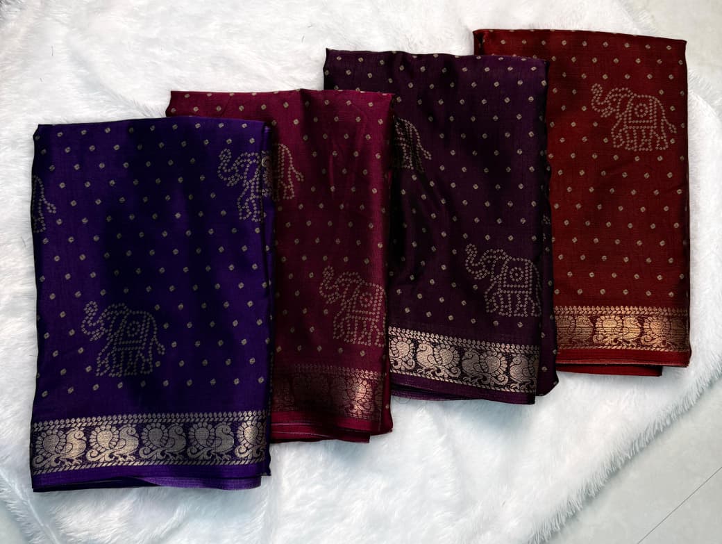 Kayatri New Premium Dola Silk Saree in Black with Pen Kalamkari Design Hamsa Zari Border