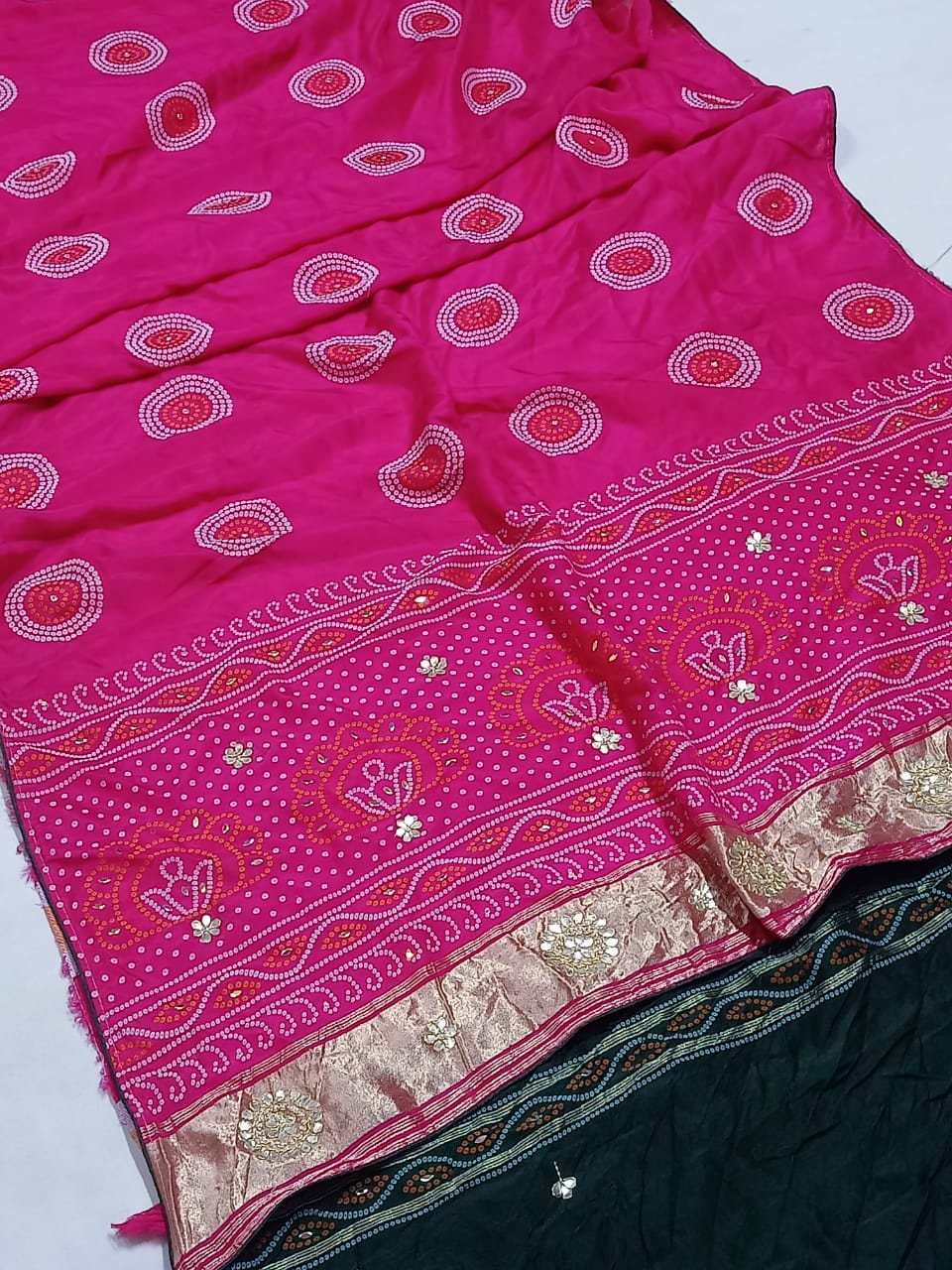 Kayatri New Traditional Heritage Bandhej Saree in Pure Russian Silk with Blouse