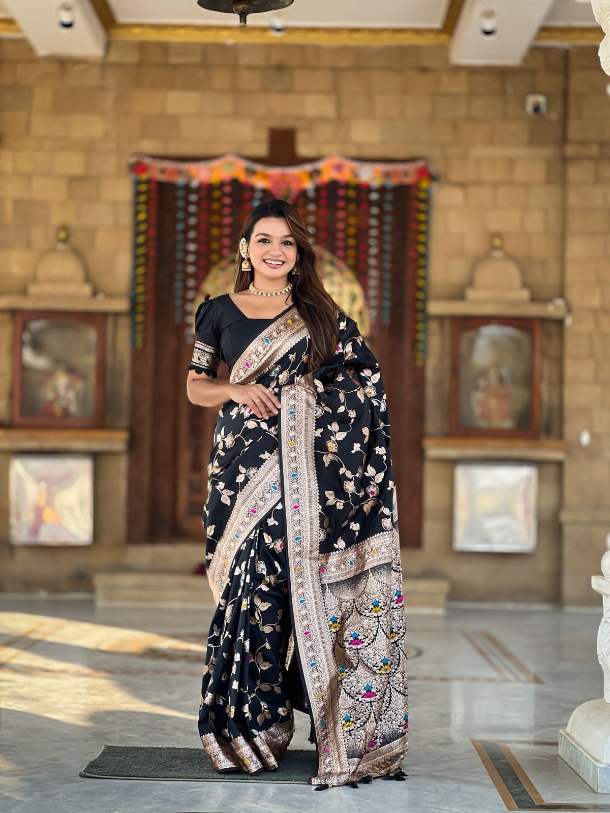 Kayatri New Banarasi Silk Saree Featuring Meenakari Touch and Premium Zari Weaving
