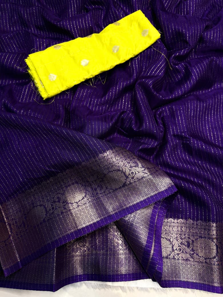 Kayatri New Traditional Pen Kalamkari Dola Silk Saree with Zari Hamsa Border