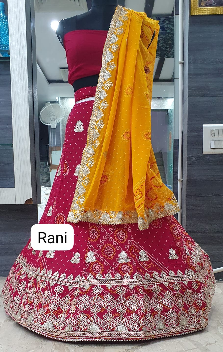 Kayatri Beautiful Traditional Wear Rai Bandhej Lehenga