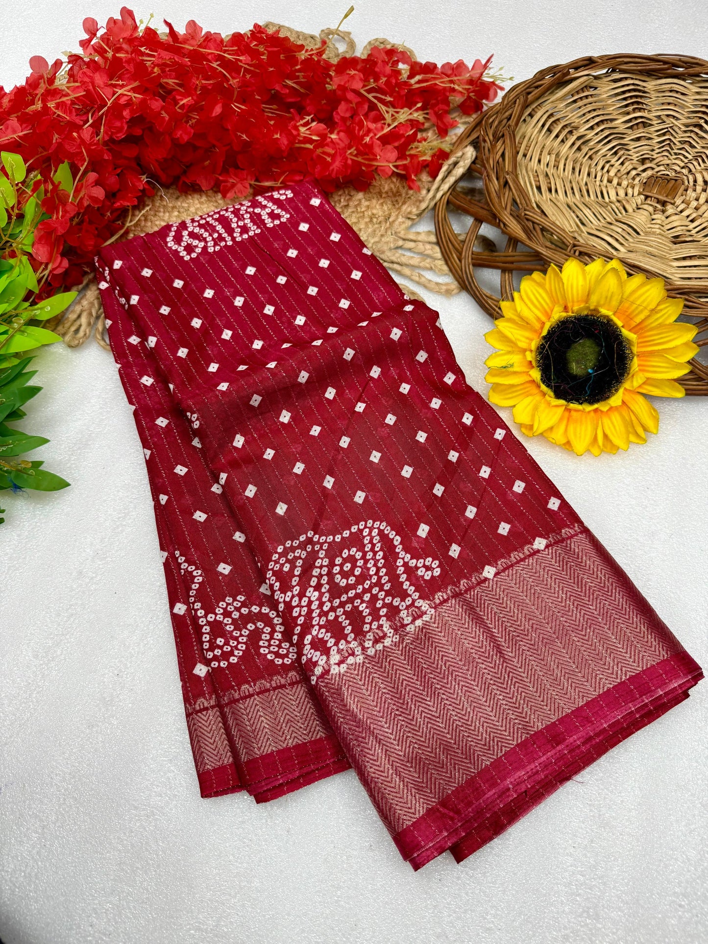 Kayatri New Pure Dola silk with in all over saree boder same as originall boder Saree