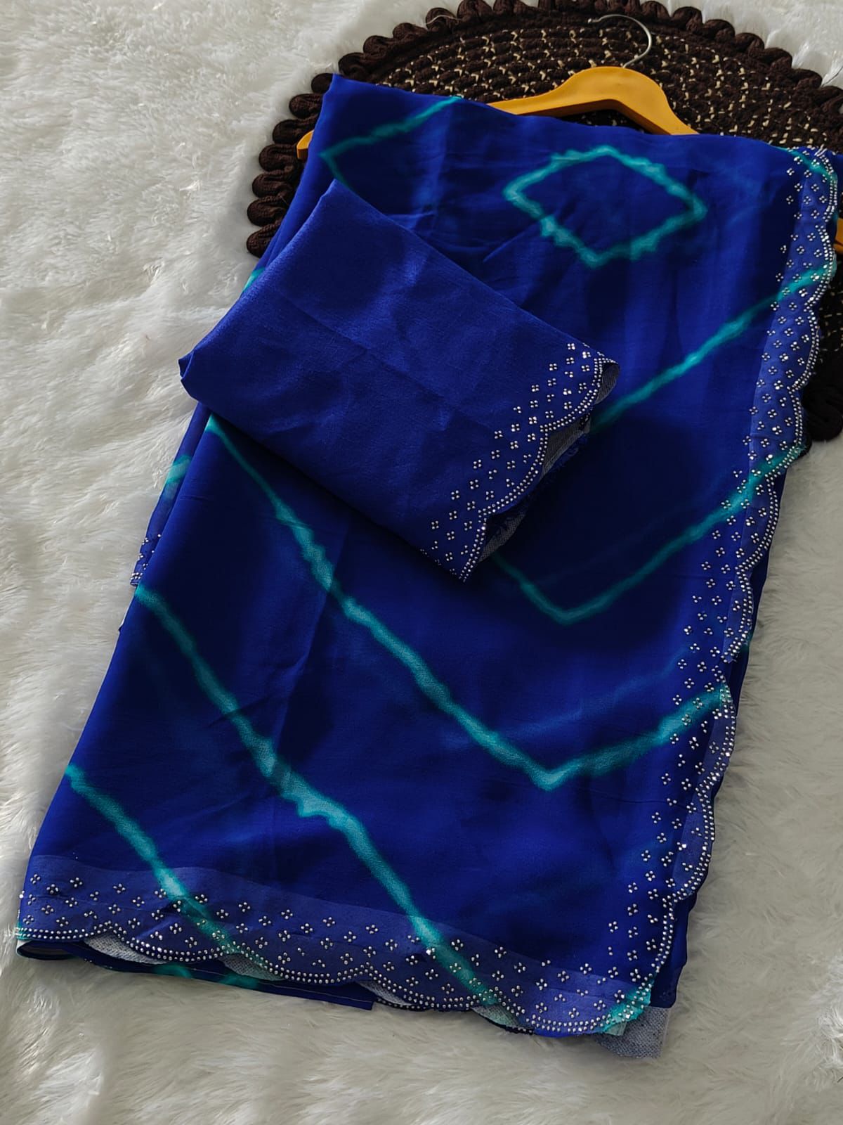 Kayatri New Georgette Bandhni design pattern Saree