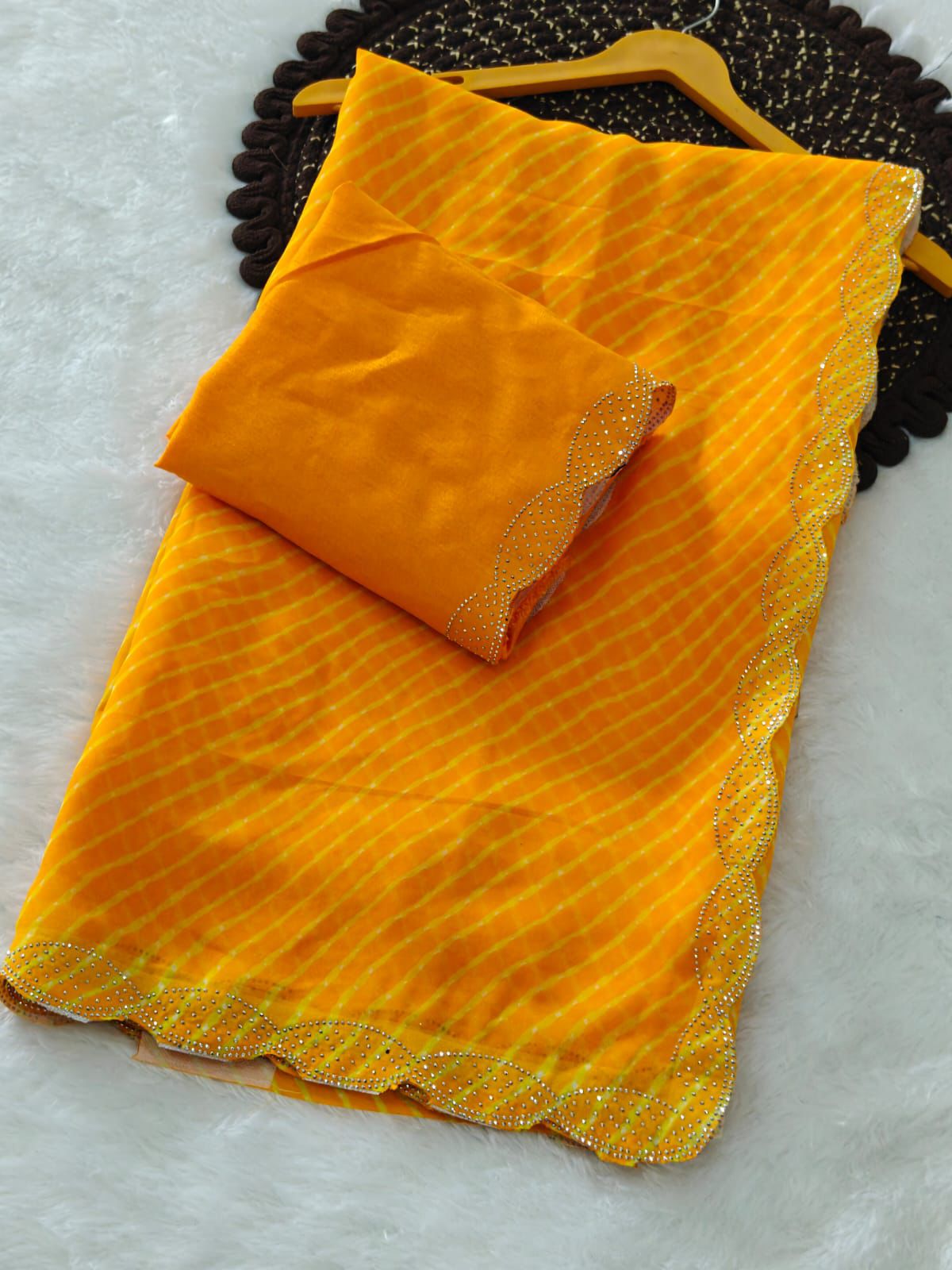 Kayatri New Georgette Bandhni design pattern Saree