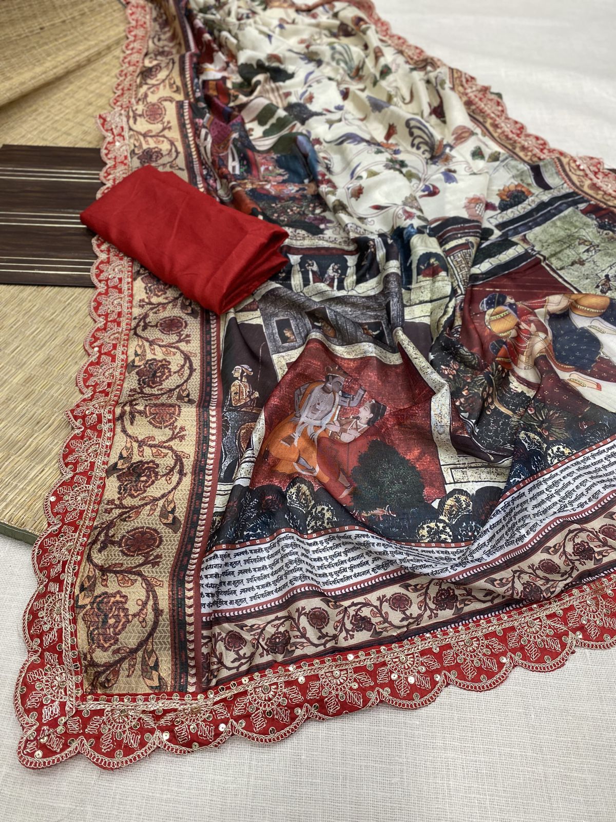 Kayatri New Banarasi Dola Silk Weaving And Digital Print Saree