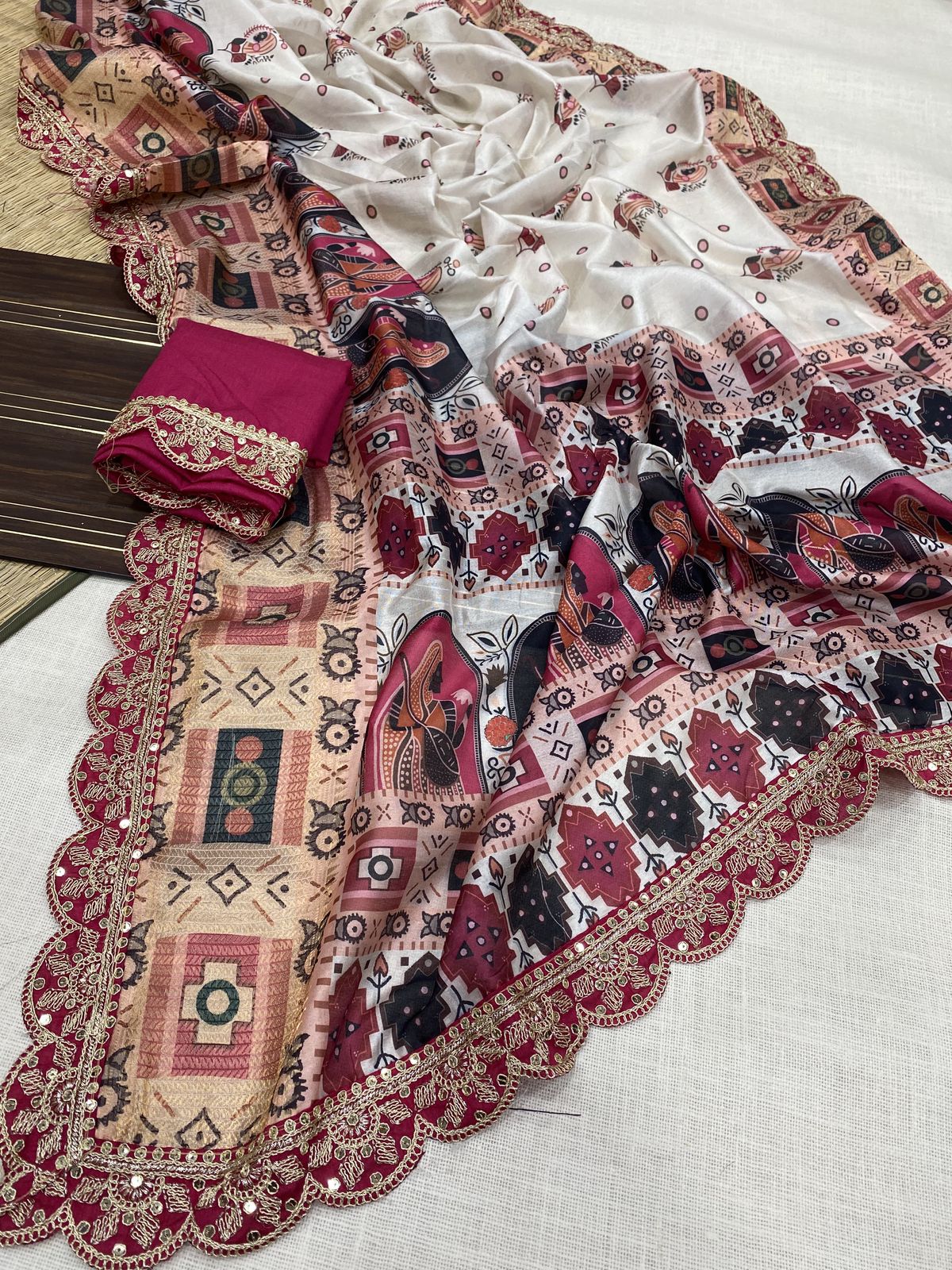 Kayatri New Banarasi Dola Silk Weaving And Digital Print Saree