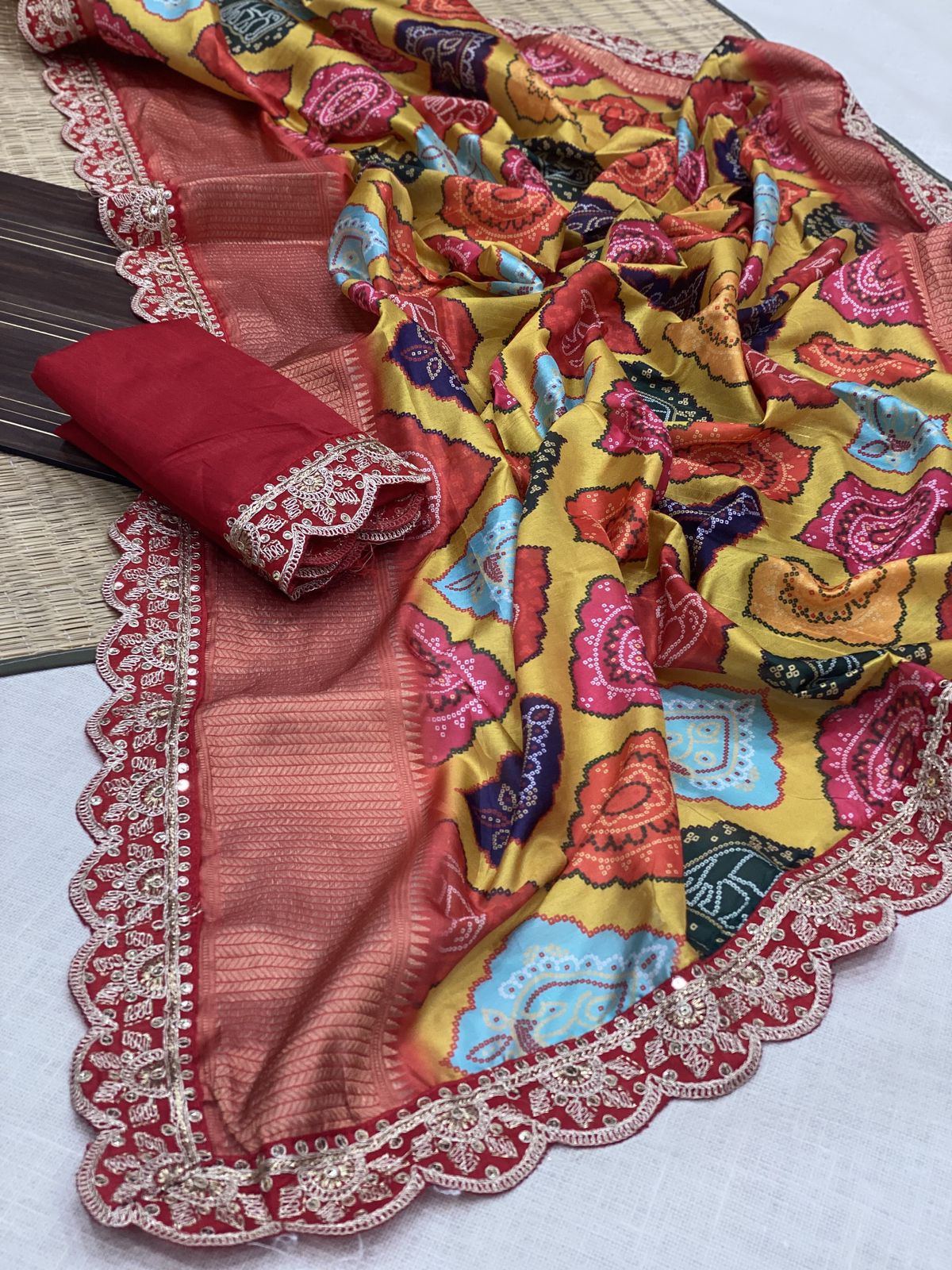 Kayatri New Banarasi Dola Silk Weaving And Digital Print Saree