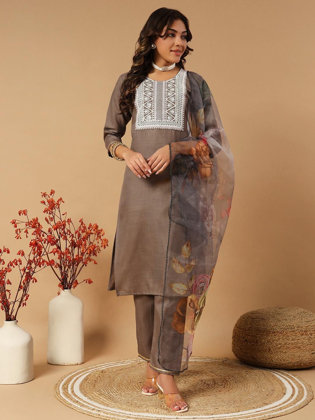 Kayatri Latest New Designers Kurti Pent Dupatta Set