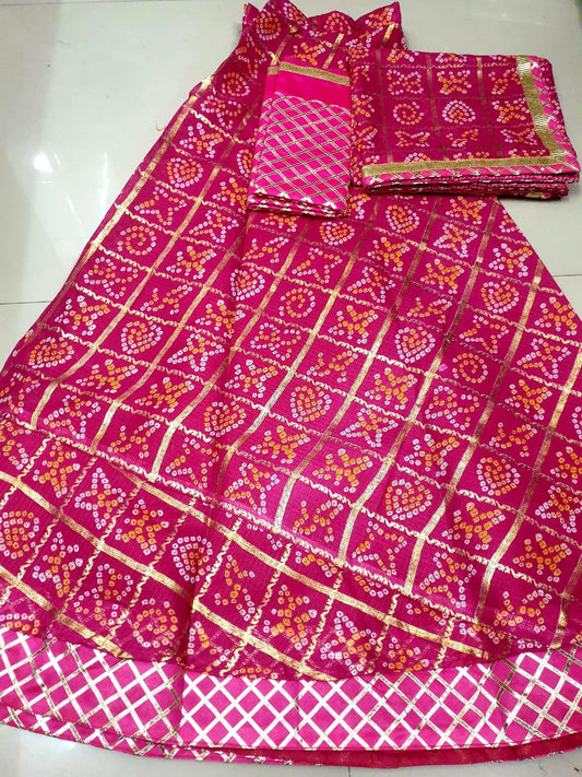 Kayatri New Rajasthani Kota Doria Traditional Leheriya Style Lehenga
