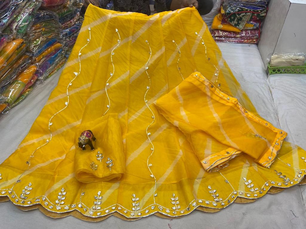 Kayatri New Beautiful Leheriya Style Lehenga