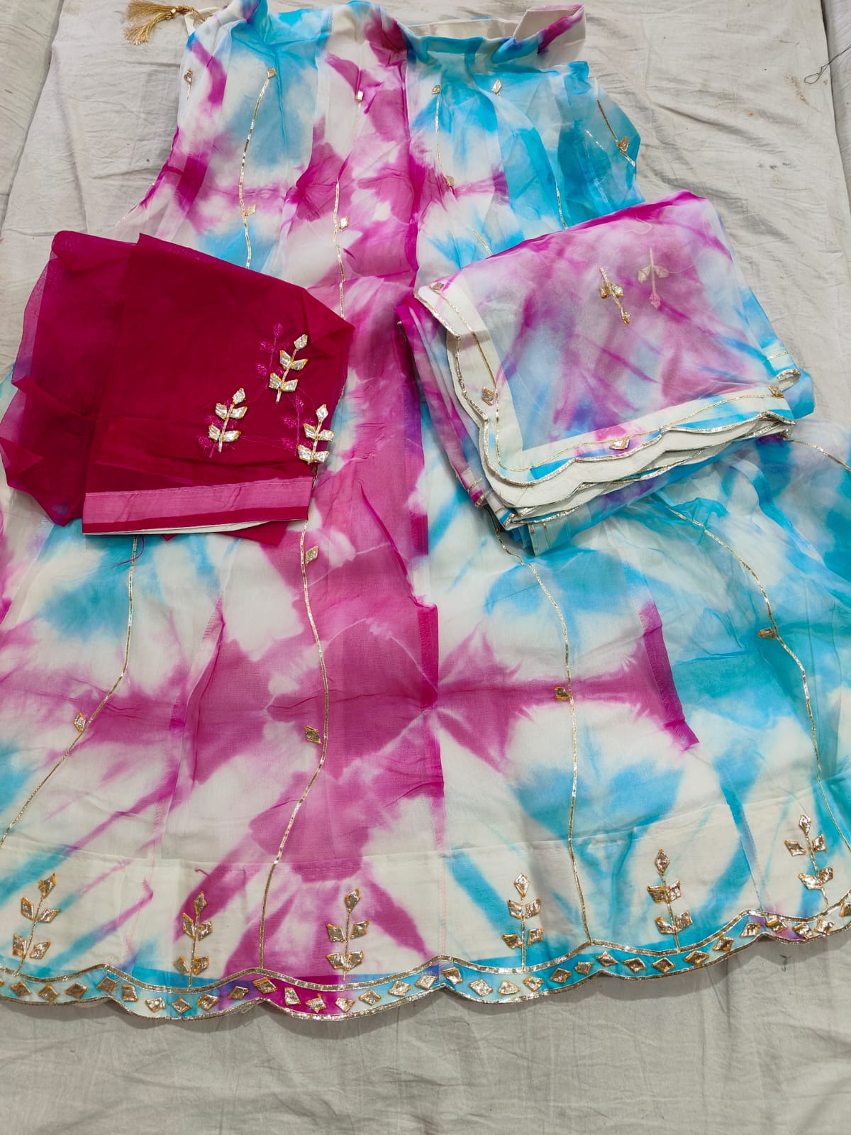 Kayatri New Beautiful Leheriya Style Lehenga