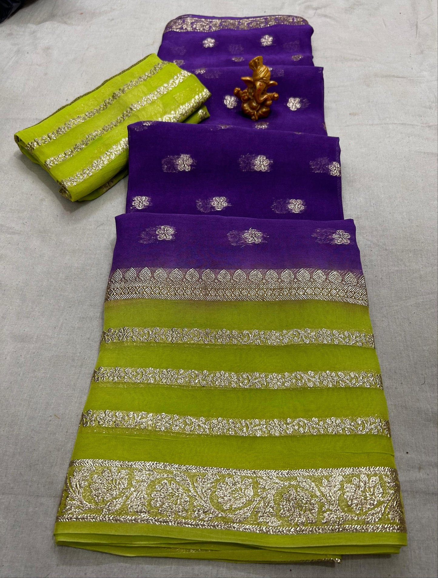 Kayatri Beautiful Jaipuri 2 Shadded Dai Saree