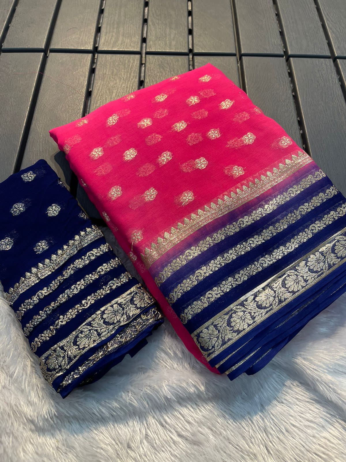 Kayatri Beautiful Jaipuri 2 Shadded Dai Saree