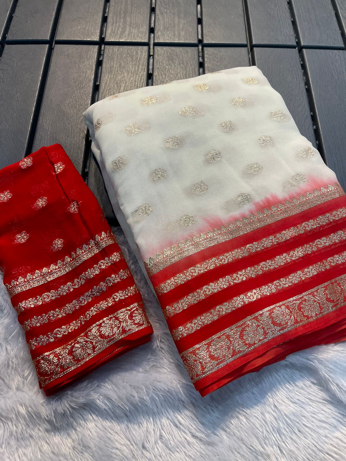 Kayatri Beautiful Jaipuri 2 Shadded Dai Saree