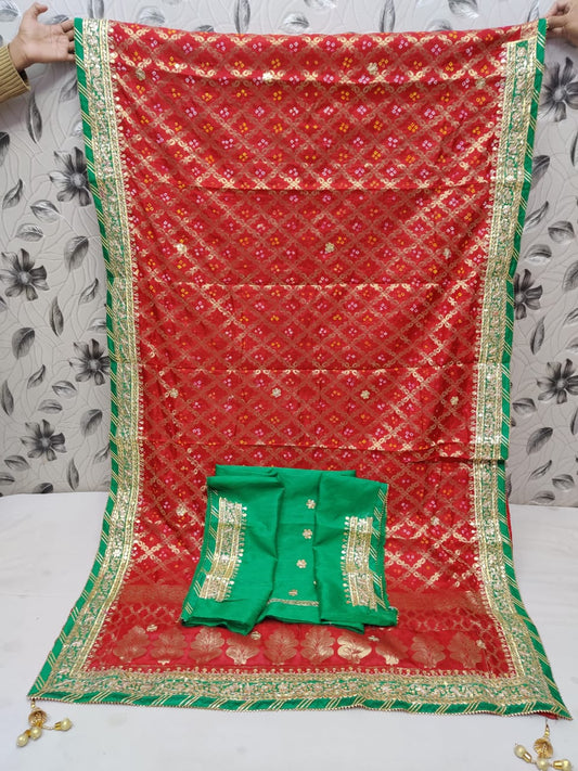 Kayatri Latest Ghatchola Bandhej Banarasi Silk Saree