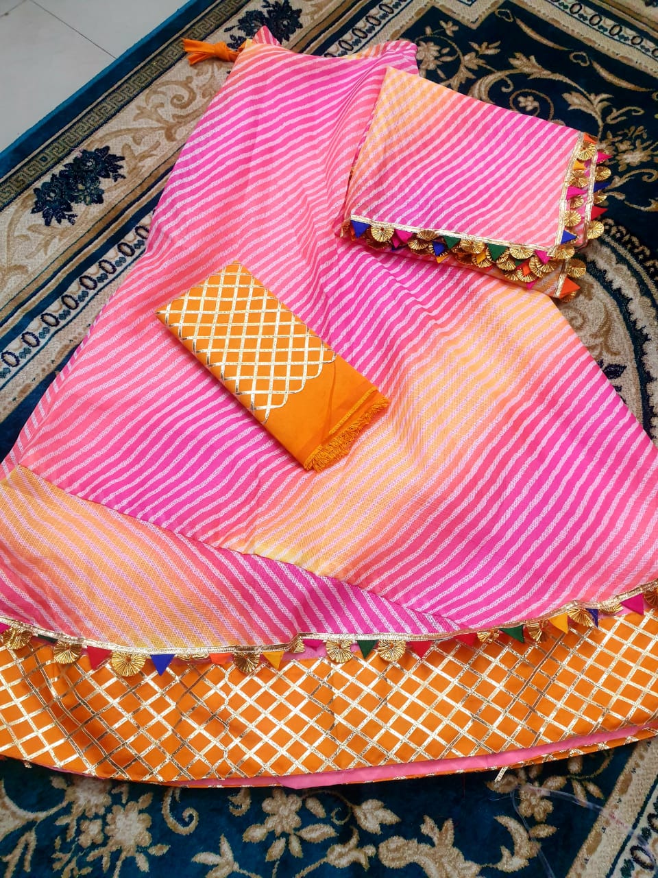 Kayatri New Kota Doria Leheriya Style Lehenga