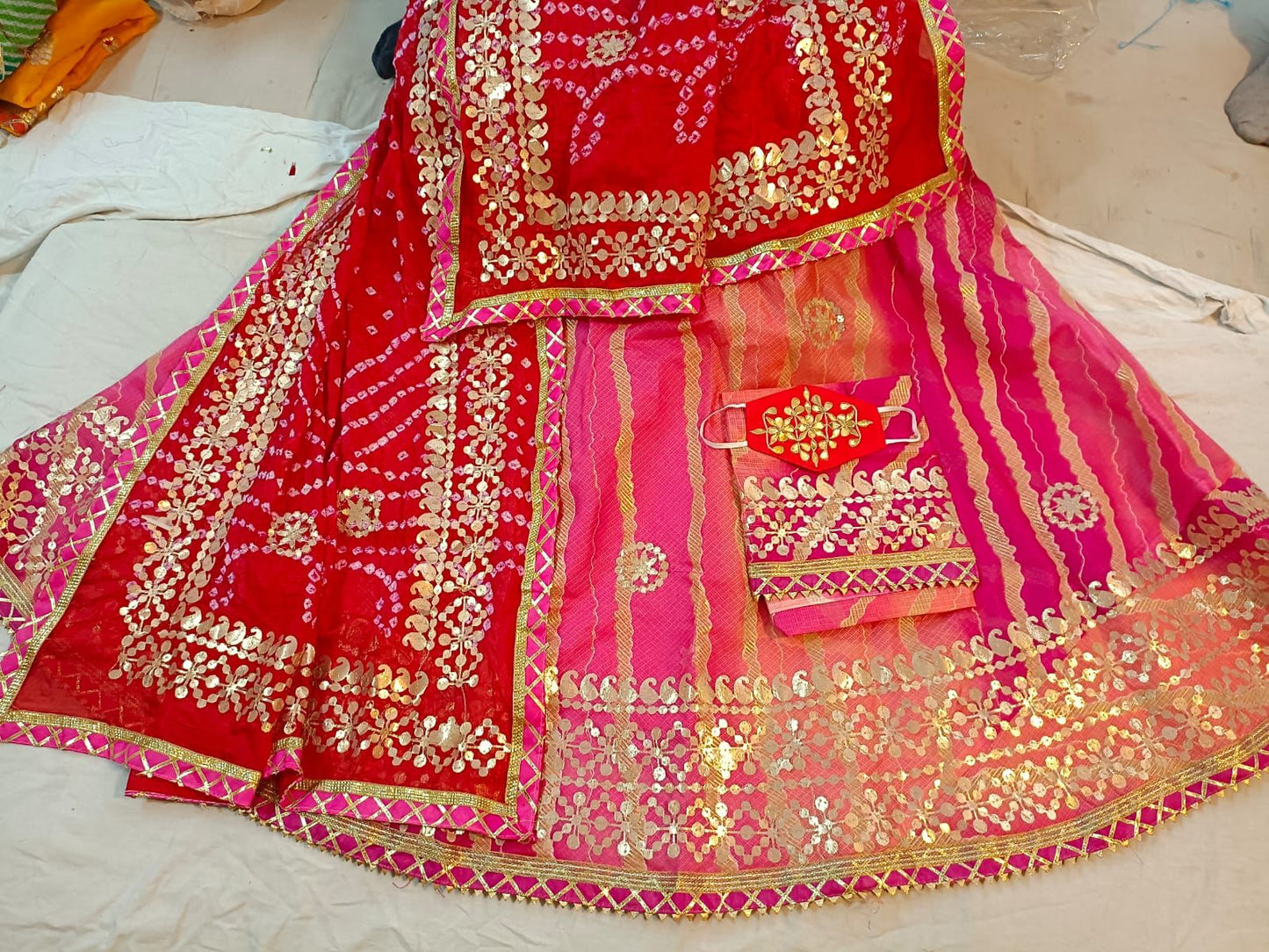 Kayatri New Rajasthani kotta Doria Traditional  Print Lehenga