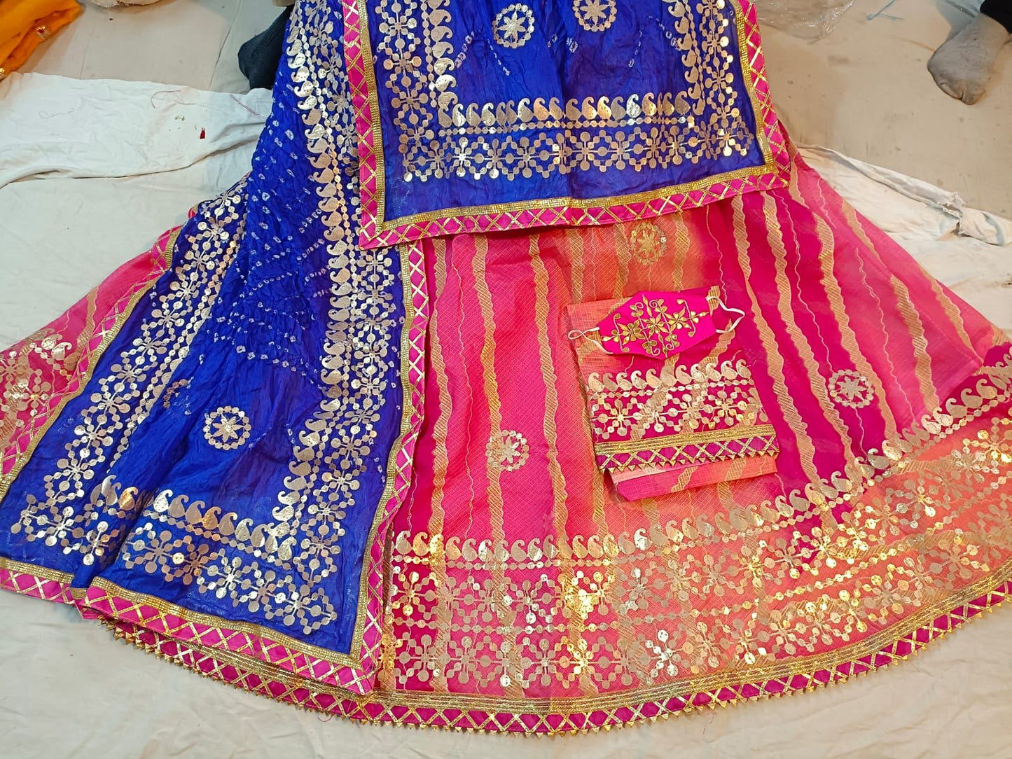 Kayatri New Rajasthani kotta Doria Traditional  Print Lehenga