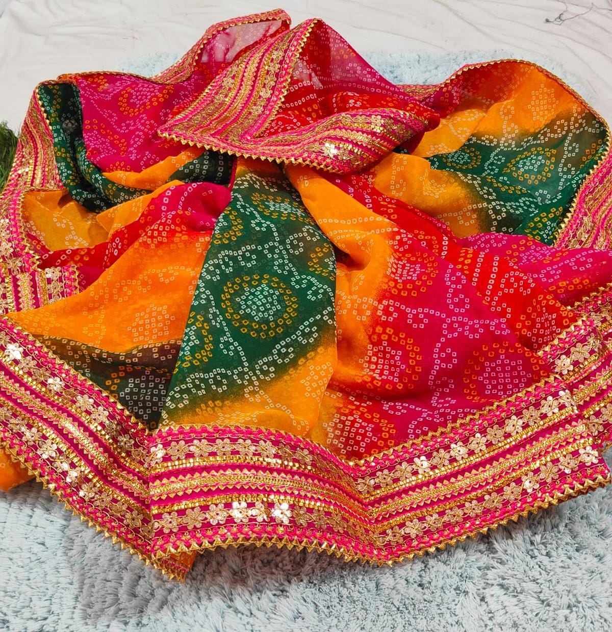 Kayatri New Beautiful Bandhani Style Saree