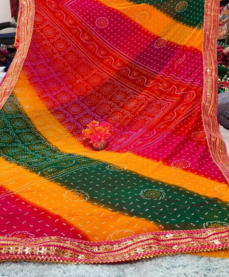 Kayatri New Beautiful Bandhani Style Saree